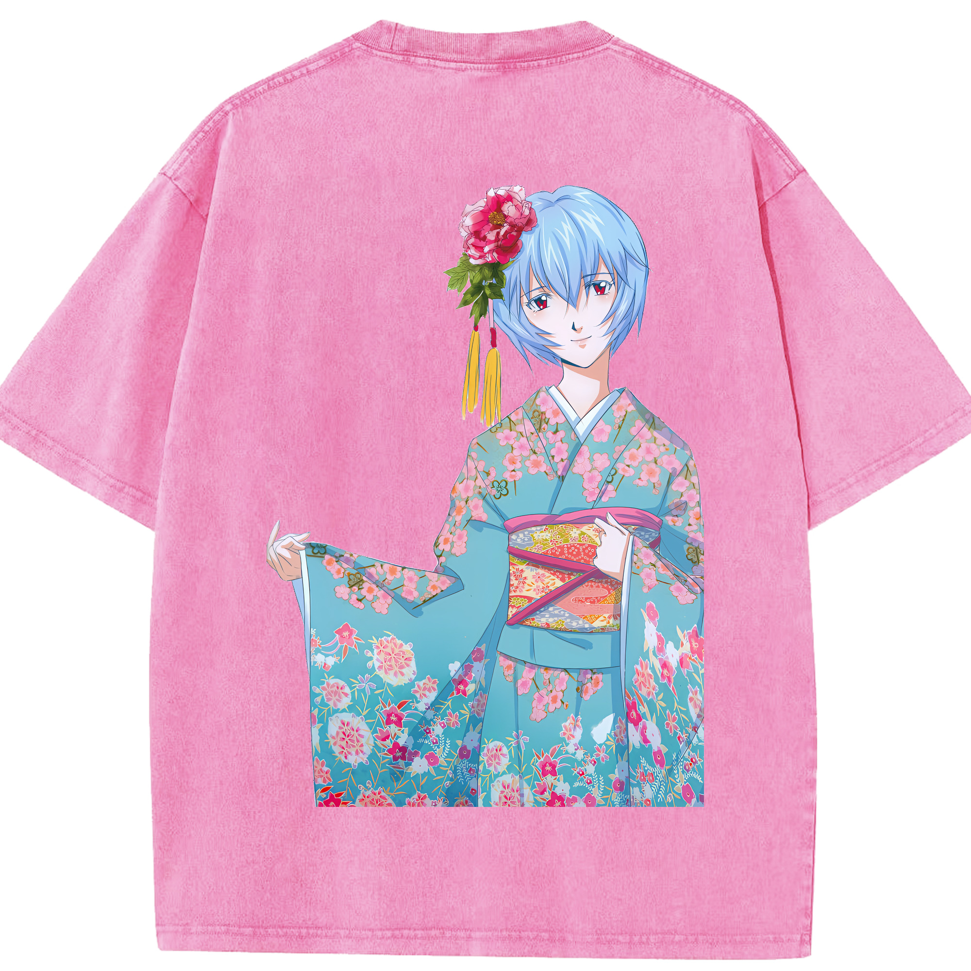 （画像用） EVA 新世紀エヴァンゲリオン 綿100% ヴィンテージ風 半袖Tシャツ（背面プリント）